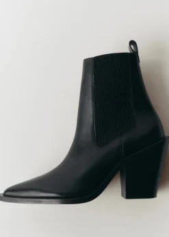 MANGO Buty|Akcesoria Skórzane*Skórzane botki w szpic