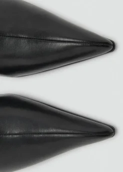 MANGO Buty|Akcesoria Skórzane*Skórzane botki w szpic