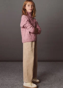 Dzieci MANGO Buty*Skórzane botki z futrem