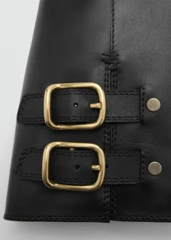 MANGO Buty|Akcesoria Skórzane*Skórzane botki z klamerkami