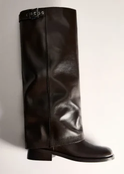 MANGO Buty|Akcesoria Skórzane*Skórzane botki z klamrą