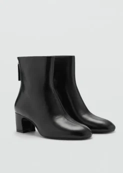 MANGO Buty|Akcesoria Skórzane*Skórzane botki z suwakiem