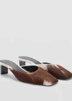 MANGO Buty|Akcesoria Skórzane*Skórzane buty na obcasie bez pięty