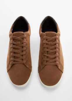 MANGO Buty*Skórzane buty sportowe wiązane na sznurówki