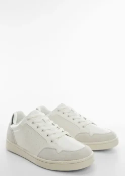 MANGO Buty*Skórzane buty sportowe wiązane na sznurówki