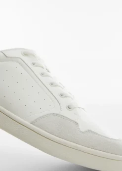 MANGO Buty*Skórzane buty sportowe wiązane na sznurówki