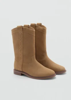 Dzieci MANGO Buty*Skórzane buty z wysoką cholewką