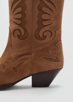 MANGO Buty*Skórzane kowbojki