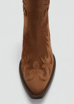 MANGO Buty*Skórzane kowbojki
