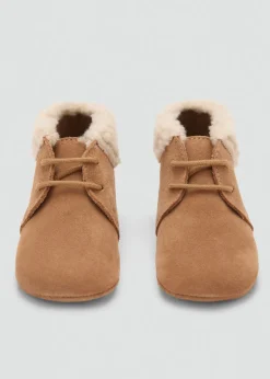 Dzieci MANGO Buty|Buty*Skórzane kozaki z futrem