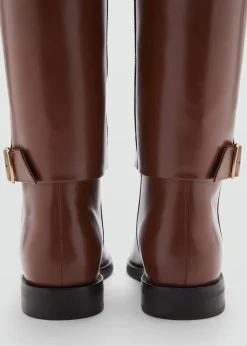 MANGO Buty|Akcesoria Skórzane*Skórzane kozaki z ozdobną sprzączką