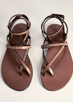 MANGO Buty|Akcesoria Skórzane*Skórzane sandały z pasków