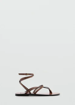 MANGO Buty|Akcesoria Skórzane*Skórzane sandały z pasków