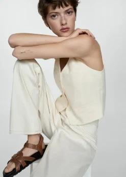 MANGO Buty|Akcesoria Skórzane*Skórzane sandały z pasków