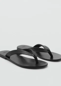 MANGO Buty|Akcesoria Skórzane*Skórzane sandały z pasków