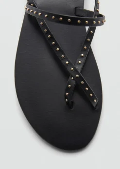 MANGO Buty|Akcesoria Skórzane*Skórzane sandały z pasków