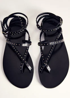 MANGO Buty|Akcesoria Skórzane*Skórzane sandały z pasków