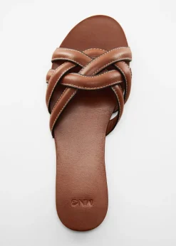 MANGO Buty|Akcesoria Skórzane*Skórzane sandały z pasków