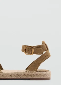 MANGO Buty|Akcesoria Skórzane*Skórzane sandały z ćwiekami