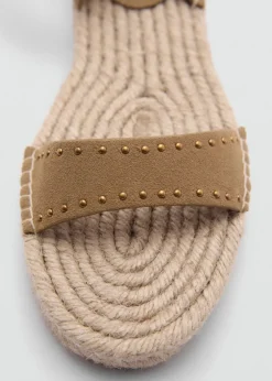 MANGO Buty|Akcesoria Skórzane*Skórzane sandały z ćwiekami