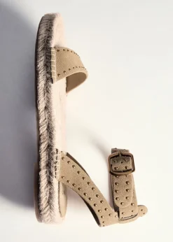 MANGO Buty|Akcesoria Skórzane*Skórzane sandały z ćwiekami