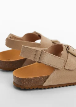 Dzieci MANGO Buty*Skórzane sandały ze sprzączkami