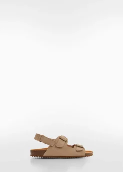 Dzieci MANGO Buty*Skórzane sandały ze sprzączkami