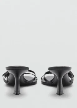 MANGO Buty*Skórzane sandały ze sprzączkami