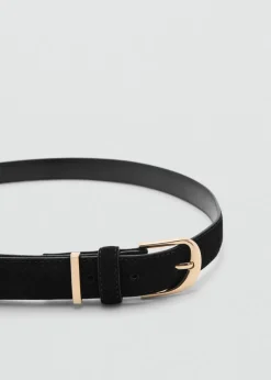 MANGO Paski|Akcesoria Skórzane*Skórzany pasek z klamrą