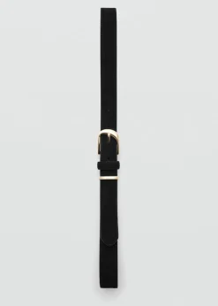 MANGO Paski|Akcesoria Skórzane*Skórzany pasek z klamrą