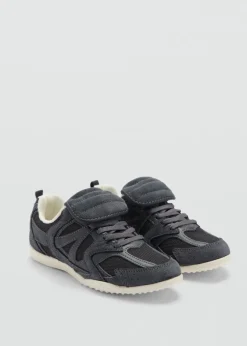 MANGO Buty|Akcesoria Skórzane*Sneakersy skórzane wstawki