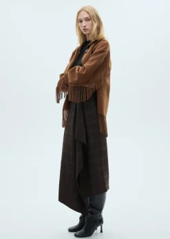 MANGO Spódnice*Spódnica asymetryczna w kratę