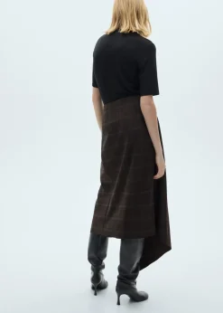 MANGO Spódnice*Spódnica asymetryczna w kratę