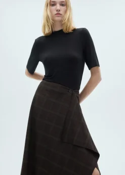 MANGO Spódnice*Spódnica asymetryczna w kratę