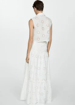 MANGO Spódnice*Spódnica bawełniana z haftem szwajcarskim