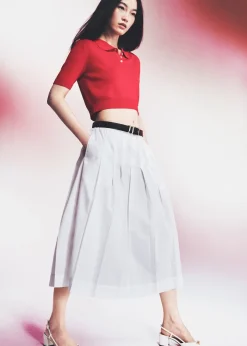 MANGO Spódnice*Spódnica bawełniana z zakładkami