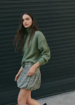 MANGO Spódnice*Spódnica bombka z nadrukiem w kwiaty