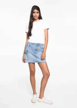 MANGO Spódnice*Spódnica cargo z denimu