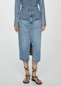 MANGO Spódnice*Spódnica dżinsowa midi