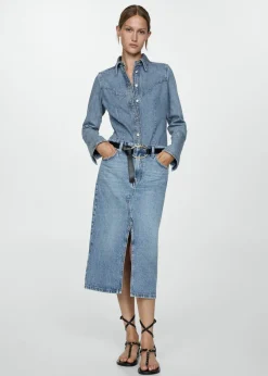 MANGO Spódnice*Spódnica dżinsowa midi