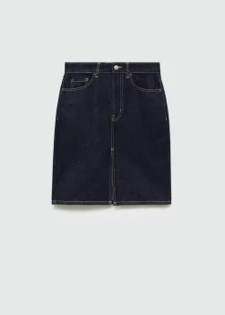 MANGO Spódnice*Spódnica dżinsowa midi rinse wash