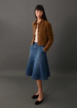 MANGO Spódnice*Spódnica dżinsowa z kontrastowymi szwami