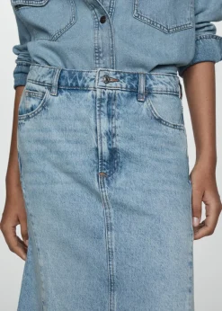 MANGO Spódnice*Spódnica dżinsowa z rozcięciem