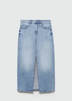 MANGO Spódnice*Spódnica dżinsowa z rozcięciem