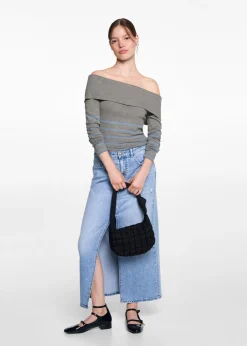 MANGO Spódnice*Spódnica dżinsowa z rozcięciem