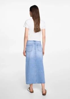 MANGO Spódnice*Spódnica dżinsowa z rozcięciem