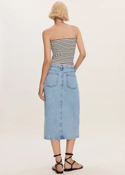 MANGO Spódnice*Spódnica dżinsowa z rozcięciem