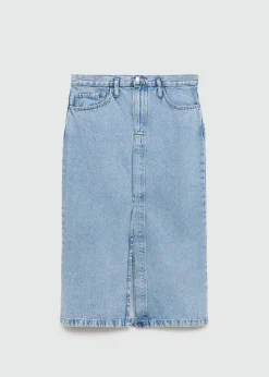 MANGO Spódnice*Spódnica dżinsowa z rozcięciem