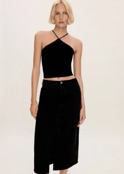 MANGO Spódnice*Spódnica dżinsowa z rozcięciem