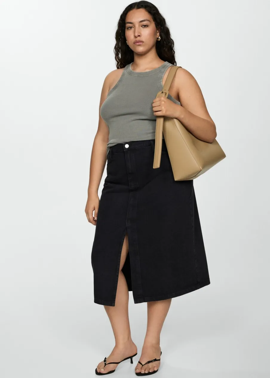 MANGO Spódnice*Spódnica dżinsowa z rozcięciem